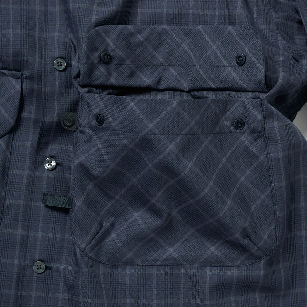 TECH SPORTS OPEN COLLAR SHIRT L/S NOVA CHECK