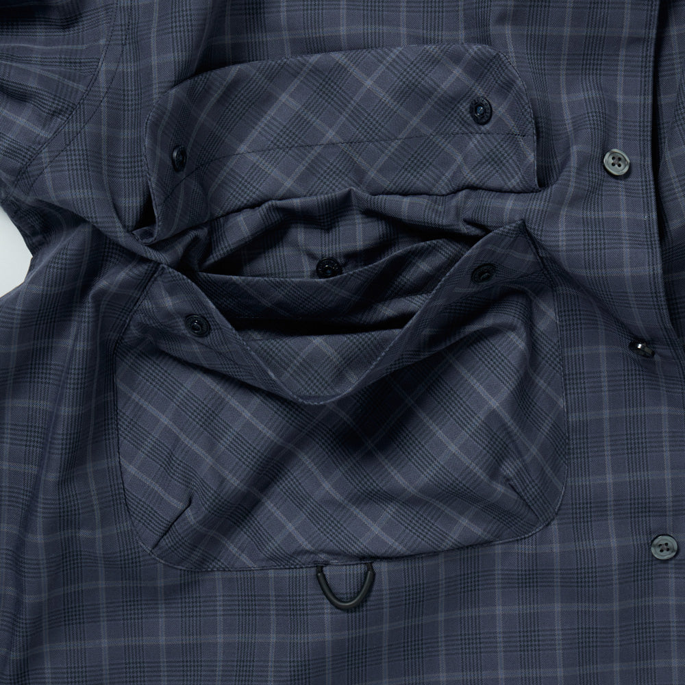 TECH SPORTS OPEN COLLAR SHIRT L/S NOVA CHECK