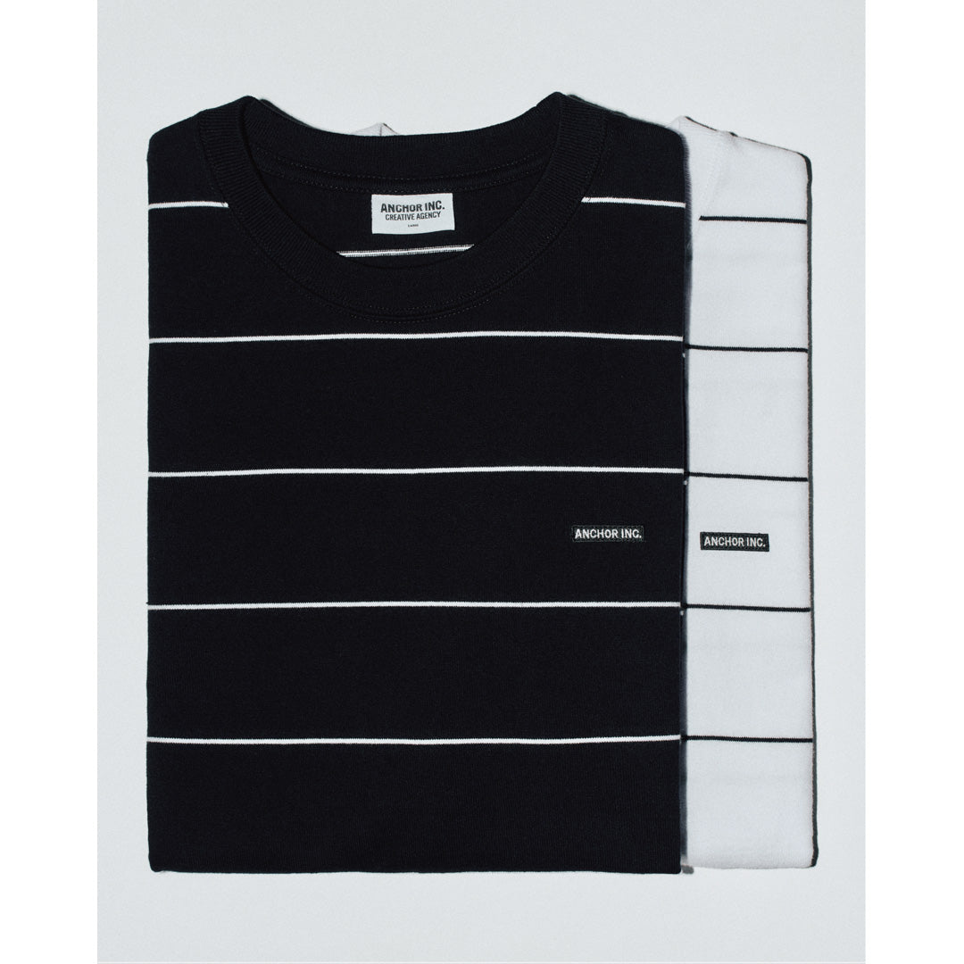 BOLD LOGO PATCHED STRIPED TEE