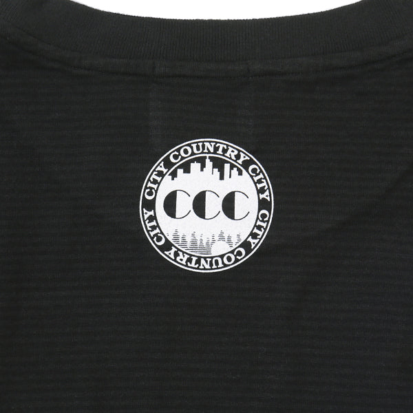 EMBROIDERED LOGO OVERDYE BODER T-SHIRT