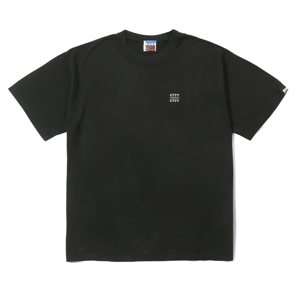 EMBROIDERED LOGO OVERDYE BODER T-SHIRT