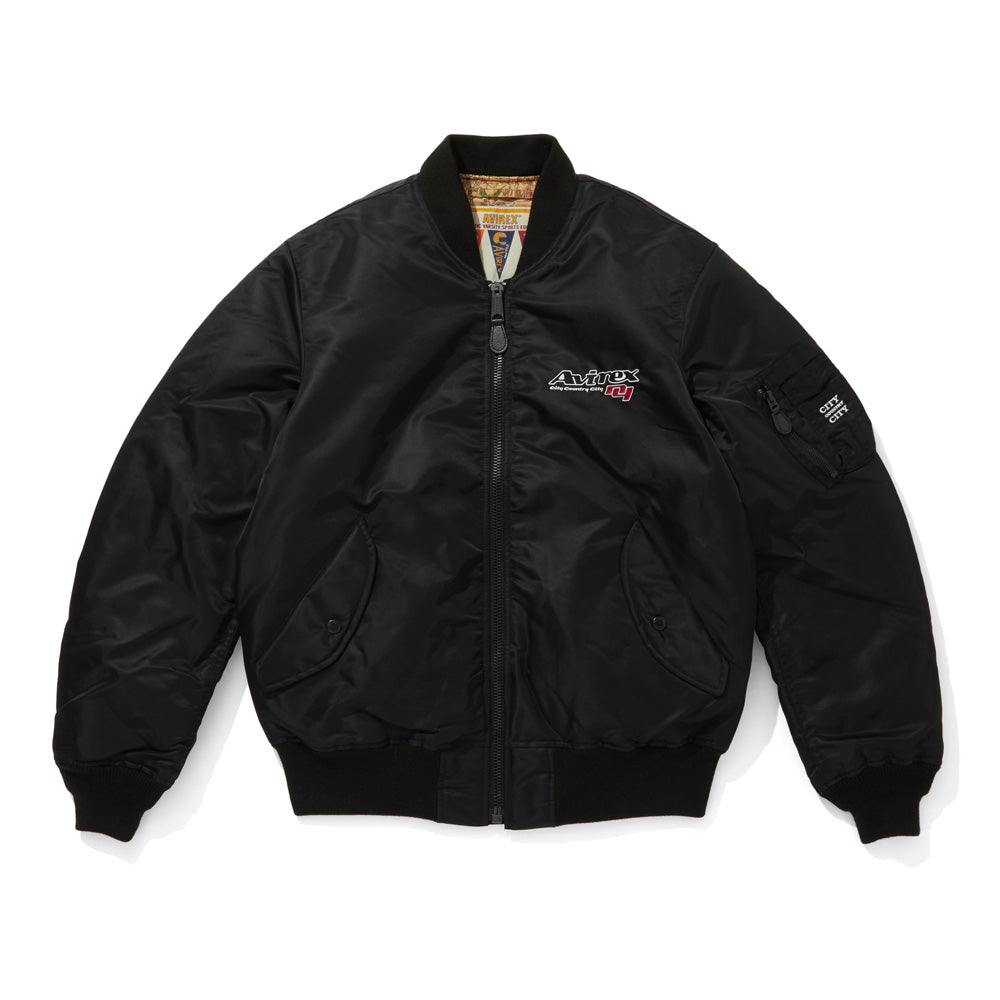 CITY COUNTRY CITY x AVIREX EMBROIDERED LOGO MA-1
