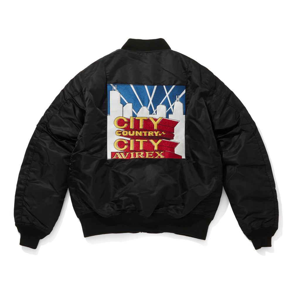 CITY COUNTRY CITY x AVIREX EMBROIDERED LOGO MA-1