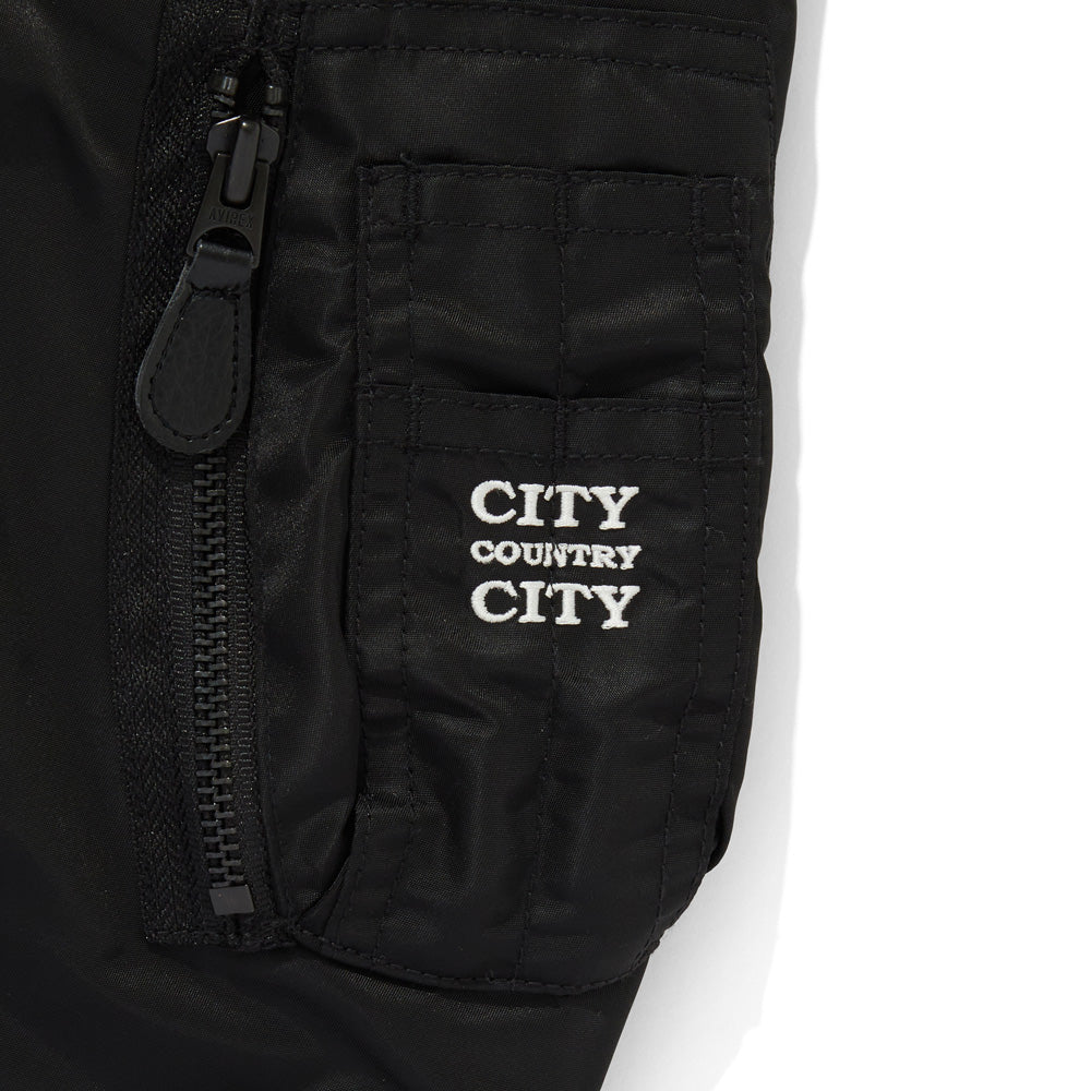 CITY COUNTRY CITY x AVIREX EMBROIDERED LOGO MA-1