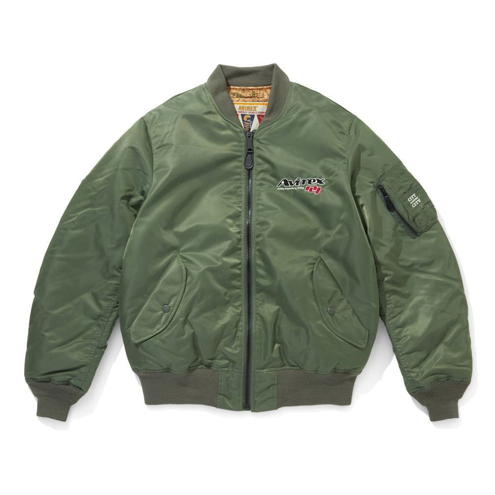 CITY COUNTRY CITY x AVIREX EMBROIDERED LOGO MA-1