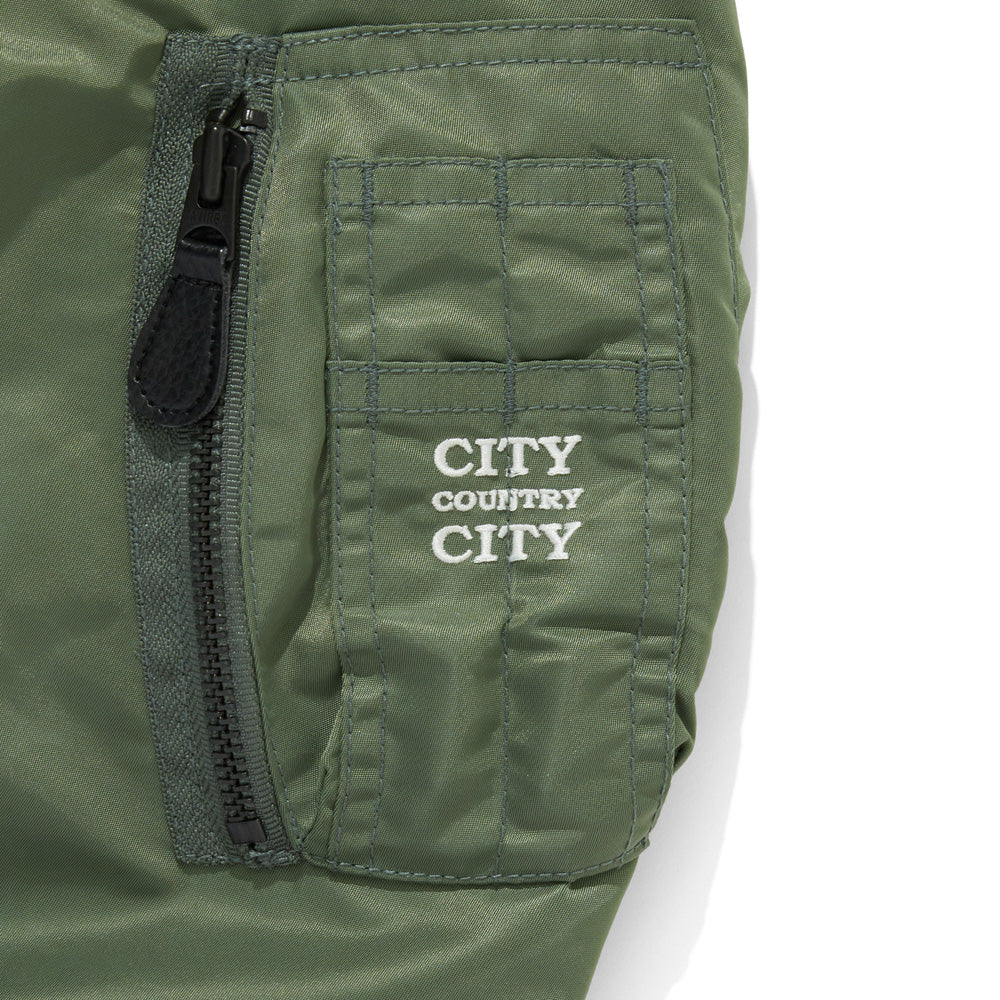CITY COUNTRY CITY x AVIREX EMBROIDERED LOGO MA-1