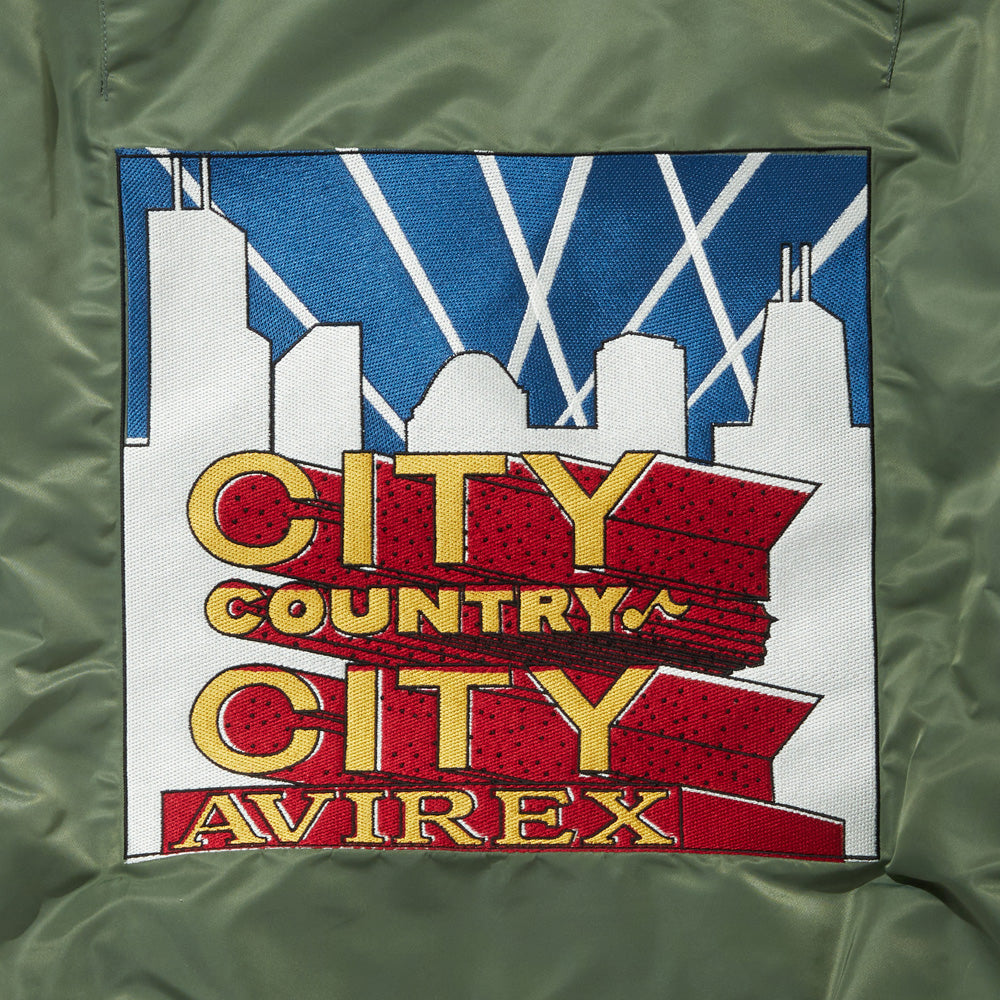 CITY COUNTRY CITY x AVIREX EMBROIDERED LOGO MA-1