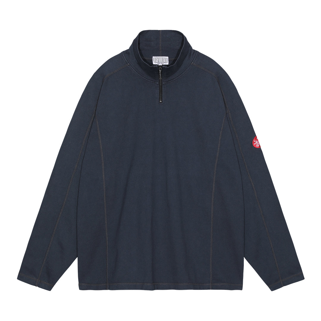 OVERDYE HALF ZIP TURTLE LONG SLEEVE T