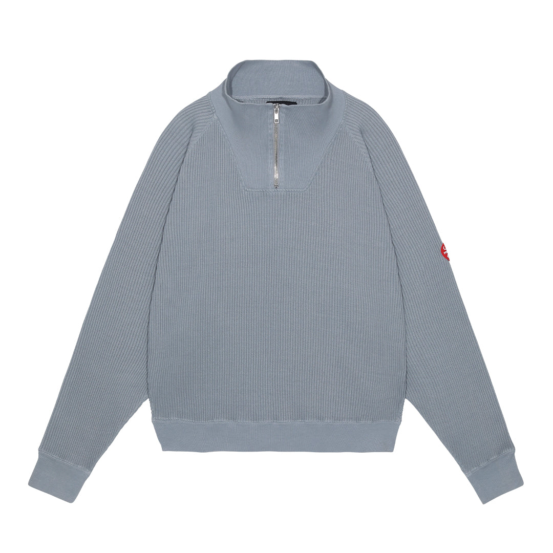 OVERDYE WIDE RIB CUT HALF ZIP