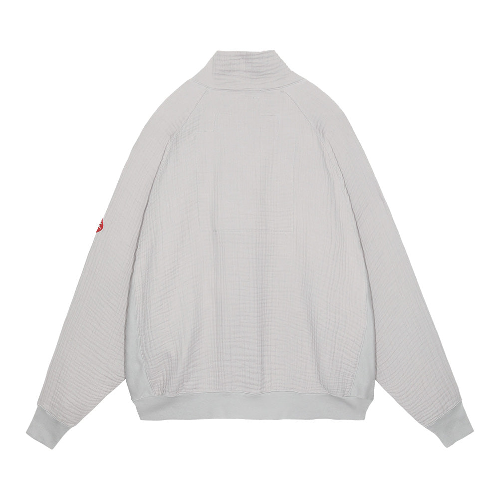 LAYERED GAUZE HALF ZIP