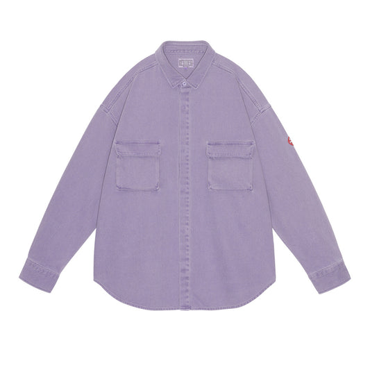OVERDYE COTTON TWILL BIG SHIRT
