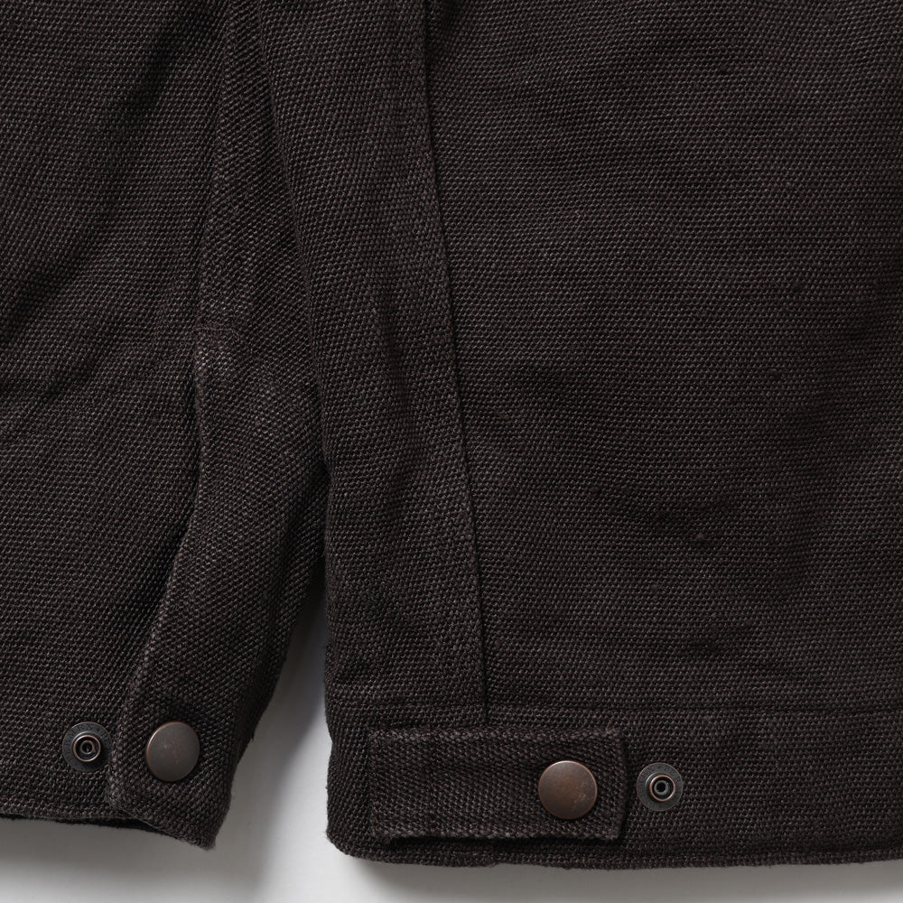 ヘンプダック ジップショートジャケット