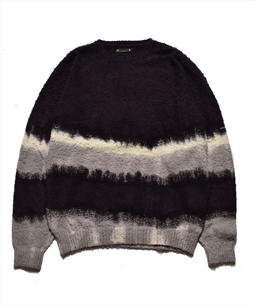 Shaggy Cotton Knit Bleeding Pullover