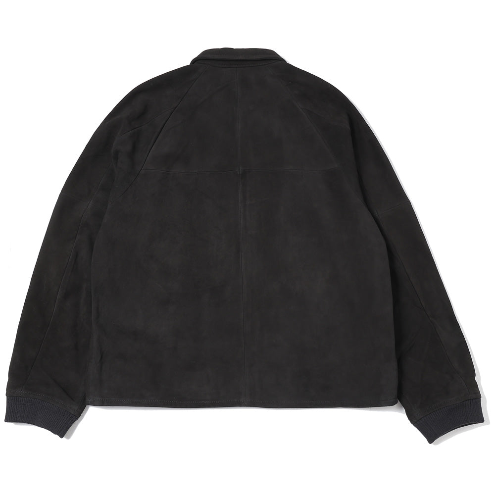 Goat suede zip up blouson