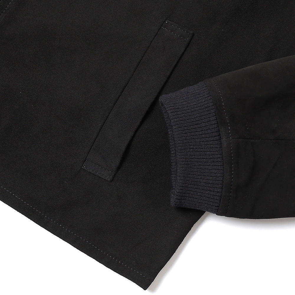 Goat suede zip up blouson