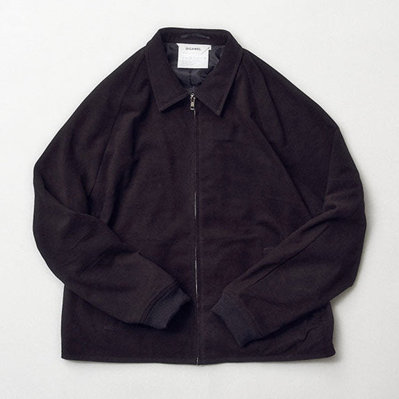 Goat suede zip up blouson