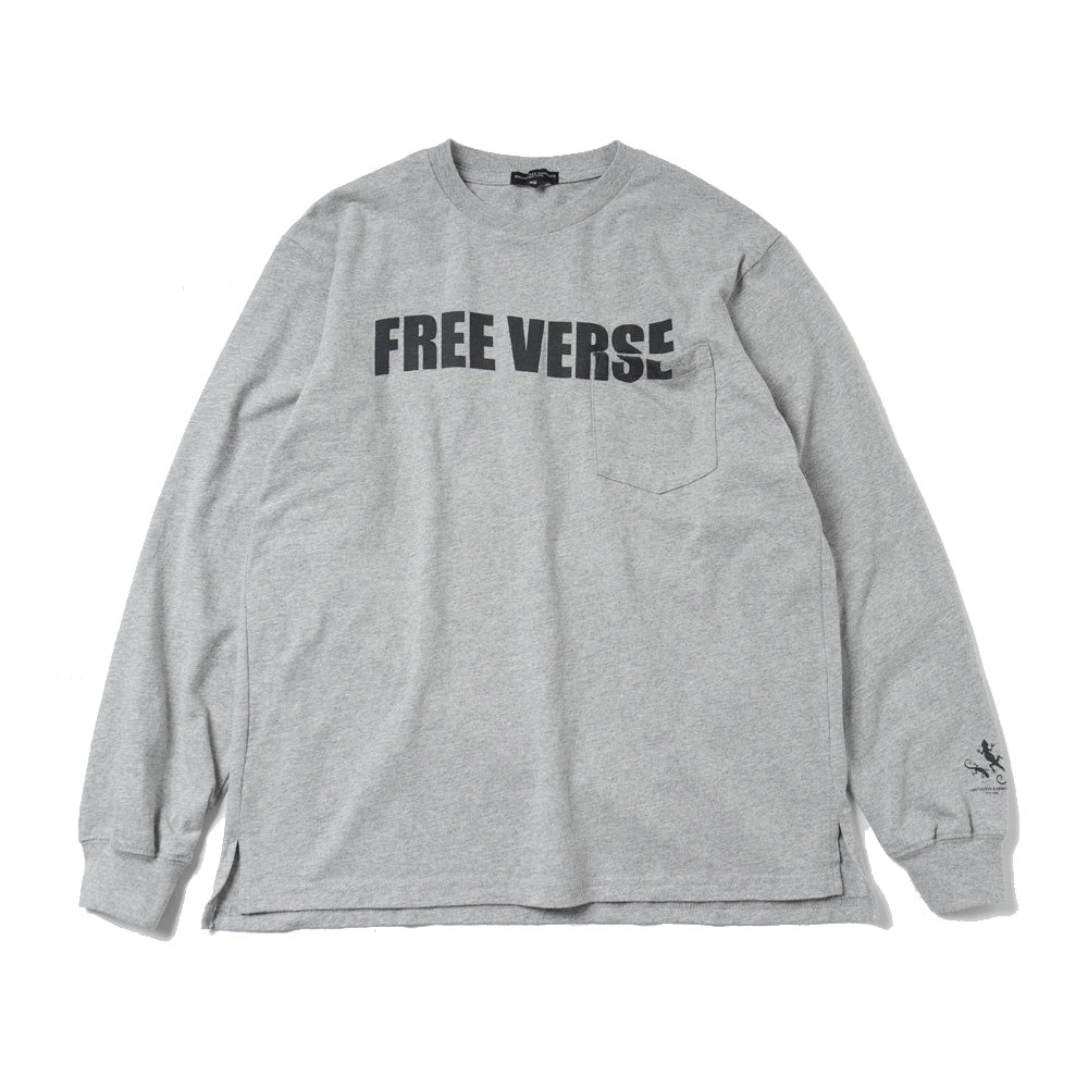 ENGINEERED GARMENTS Printed Cross Crew Neck L/S T-shirt