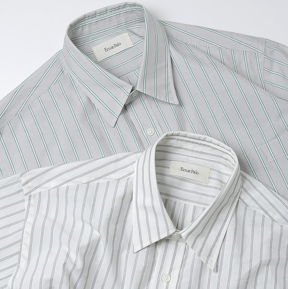 Silk Cotton Stripe Shirt