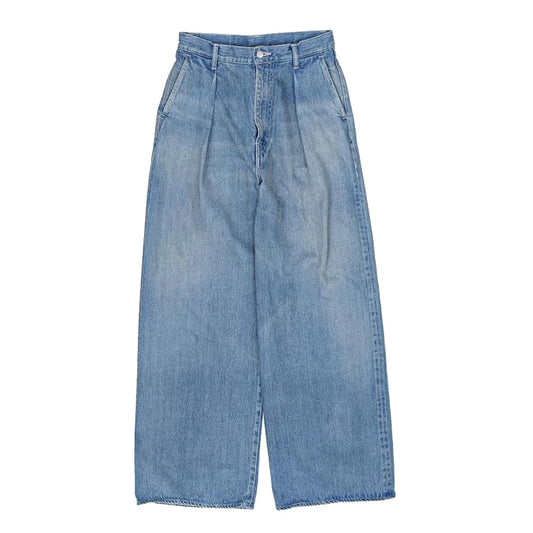 Selvage Denim Two Tuck Wide Pants(Lt.FADE)