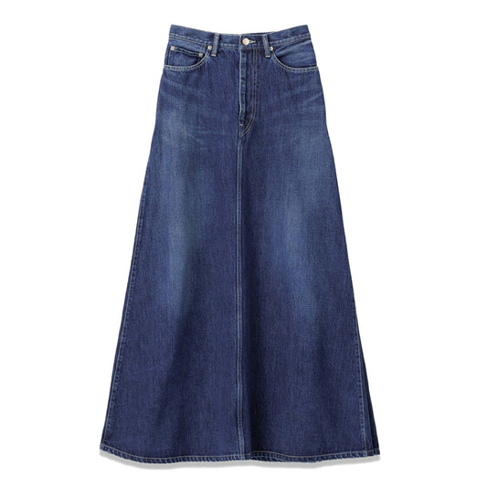 Selvage Denim Skirt-DARK FADE-