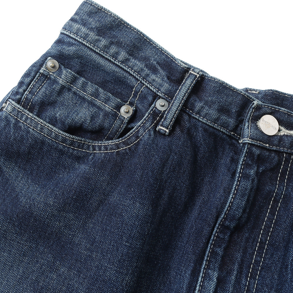 Selvage Denim Skirt-DARK FADE-