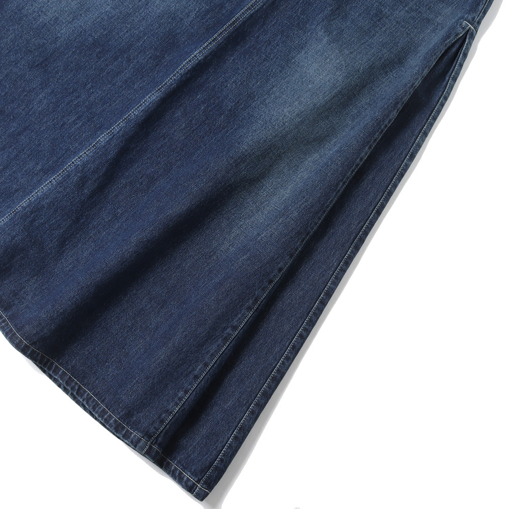 Selvage Denim Skirt-DARK FADE-