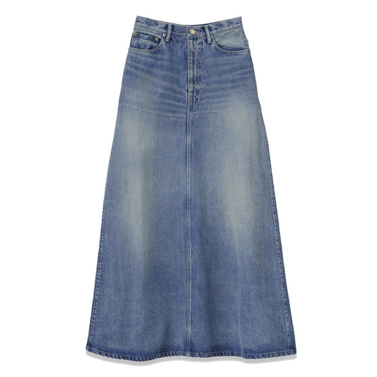 Selvage Denim Skirt-LIGHT FADE-