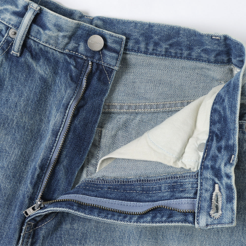 Selvage Denim Skirt-LIGHT FADE-