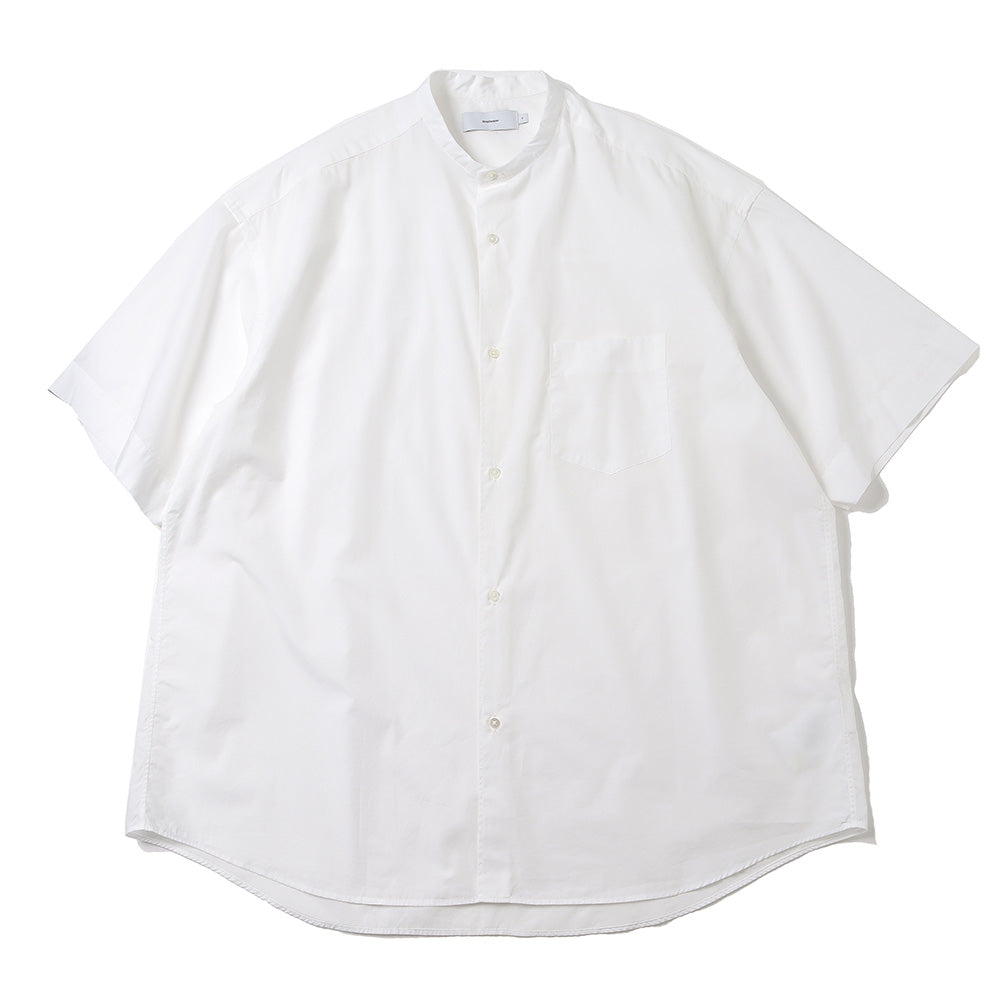 Broad S/S Oversized Band Collar Shirt