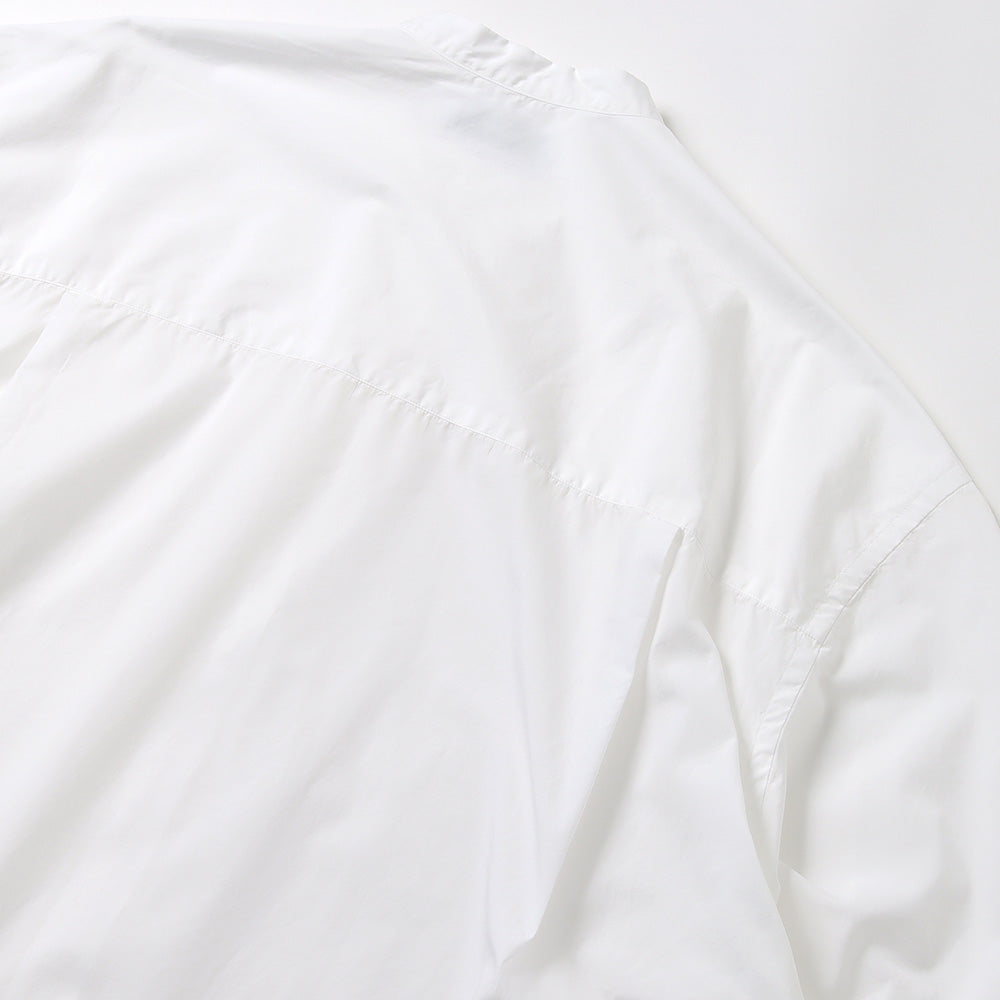 Broad S/S Oversized Band Collar Shirt