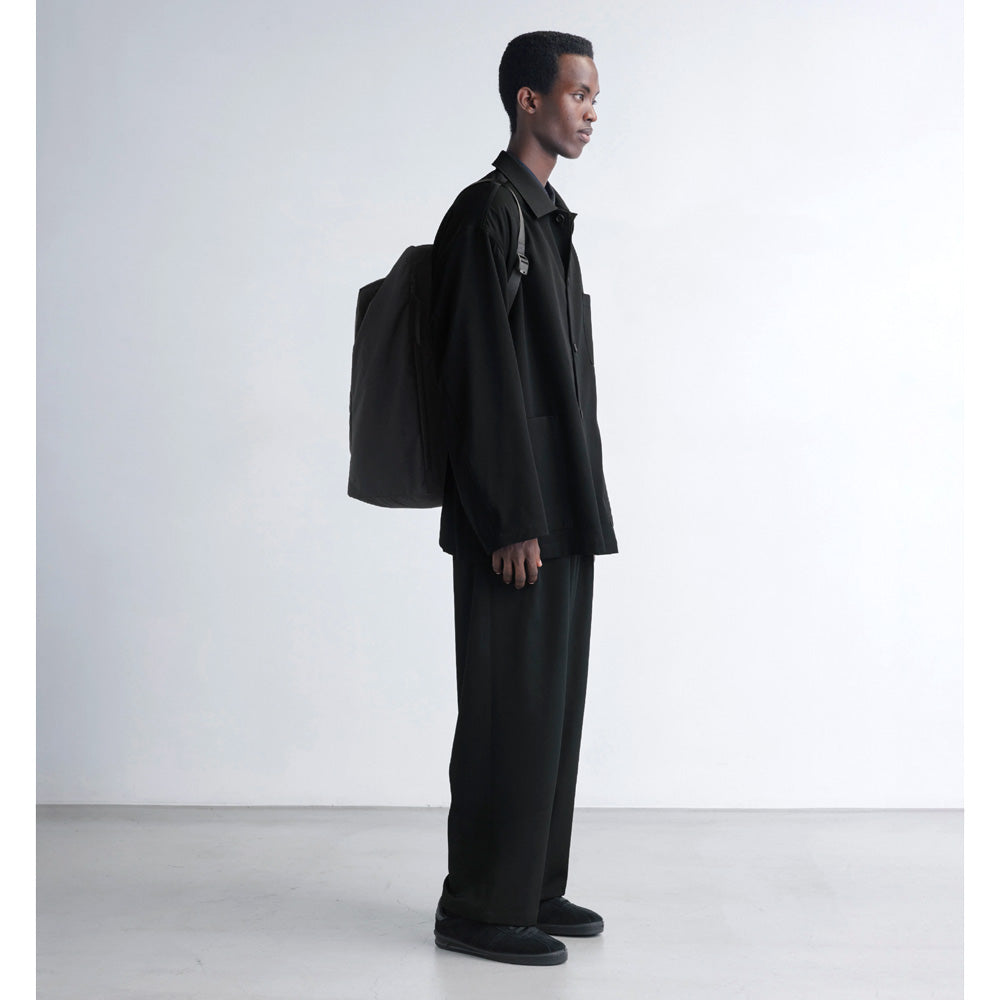 Scale Off Gabardine Two Tuck Wide Trousers