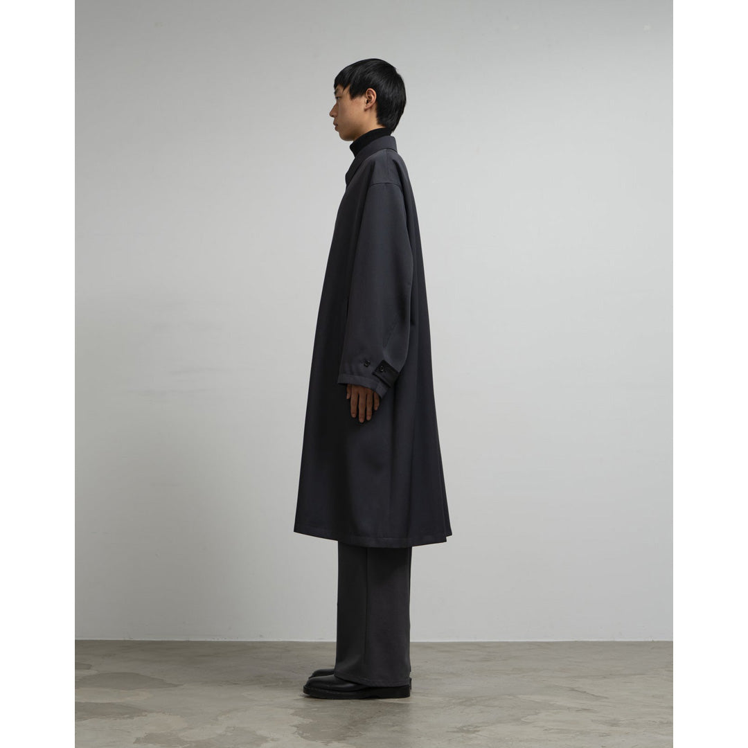 Scale Off Wool Balmacaan Coat