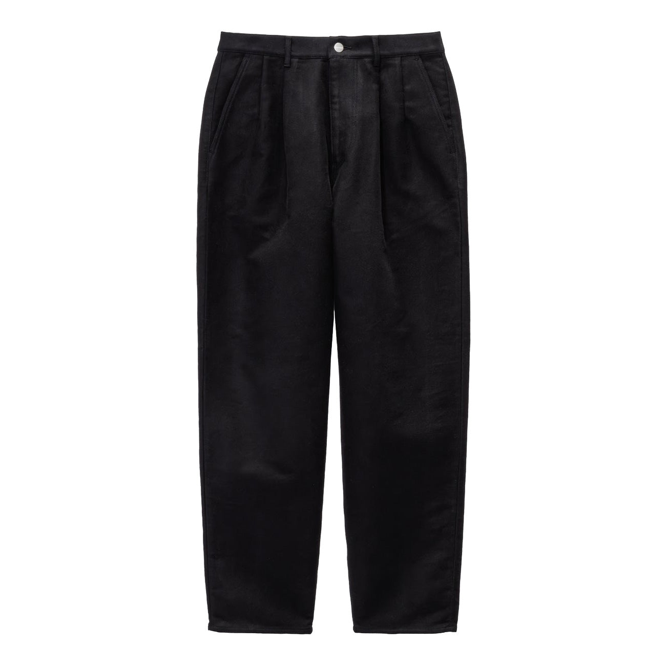 Cotton Double Serge Two Tuck Tapered Pants