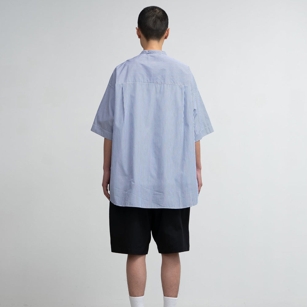 Broad S/S Oversized Band Collar Shirt