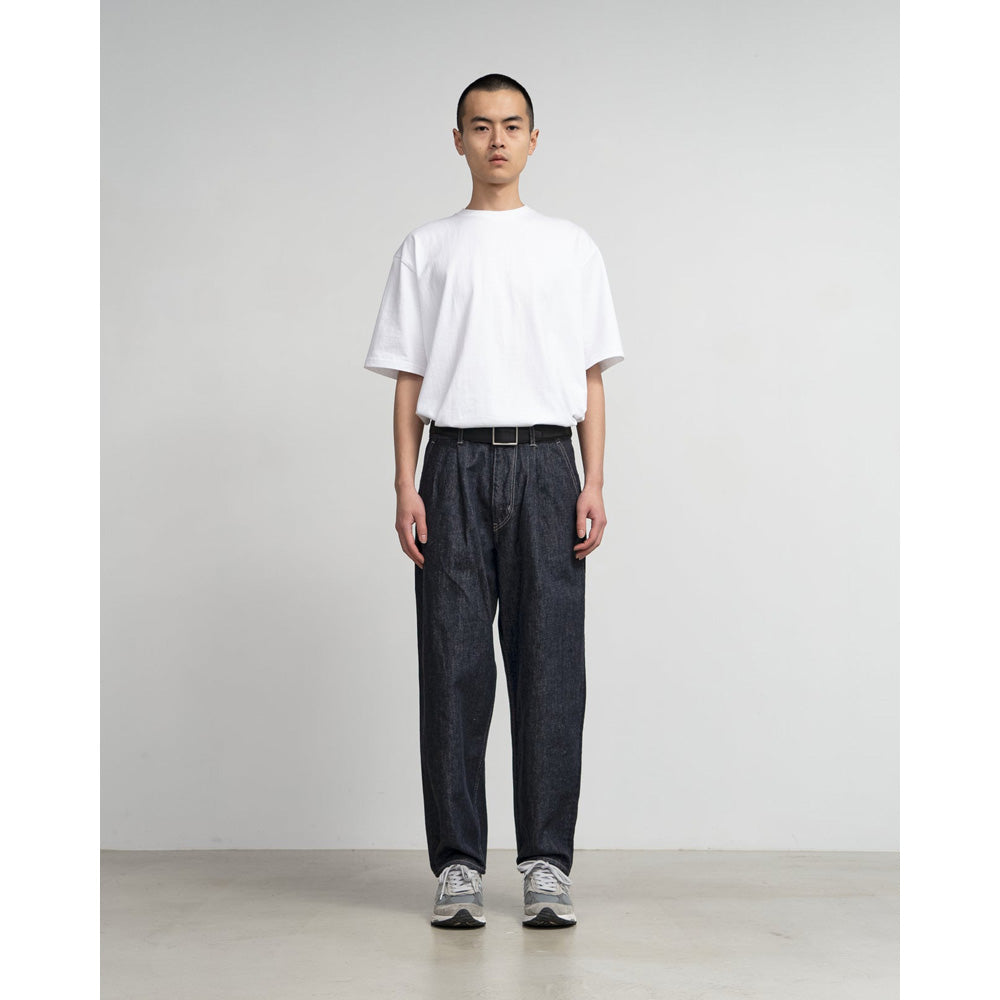 Colorfast Denim Two Tuck Tapered Pants