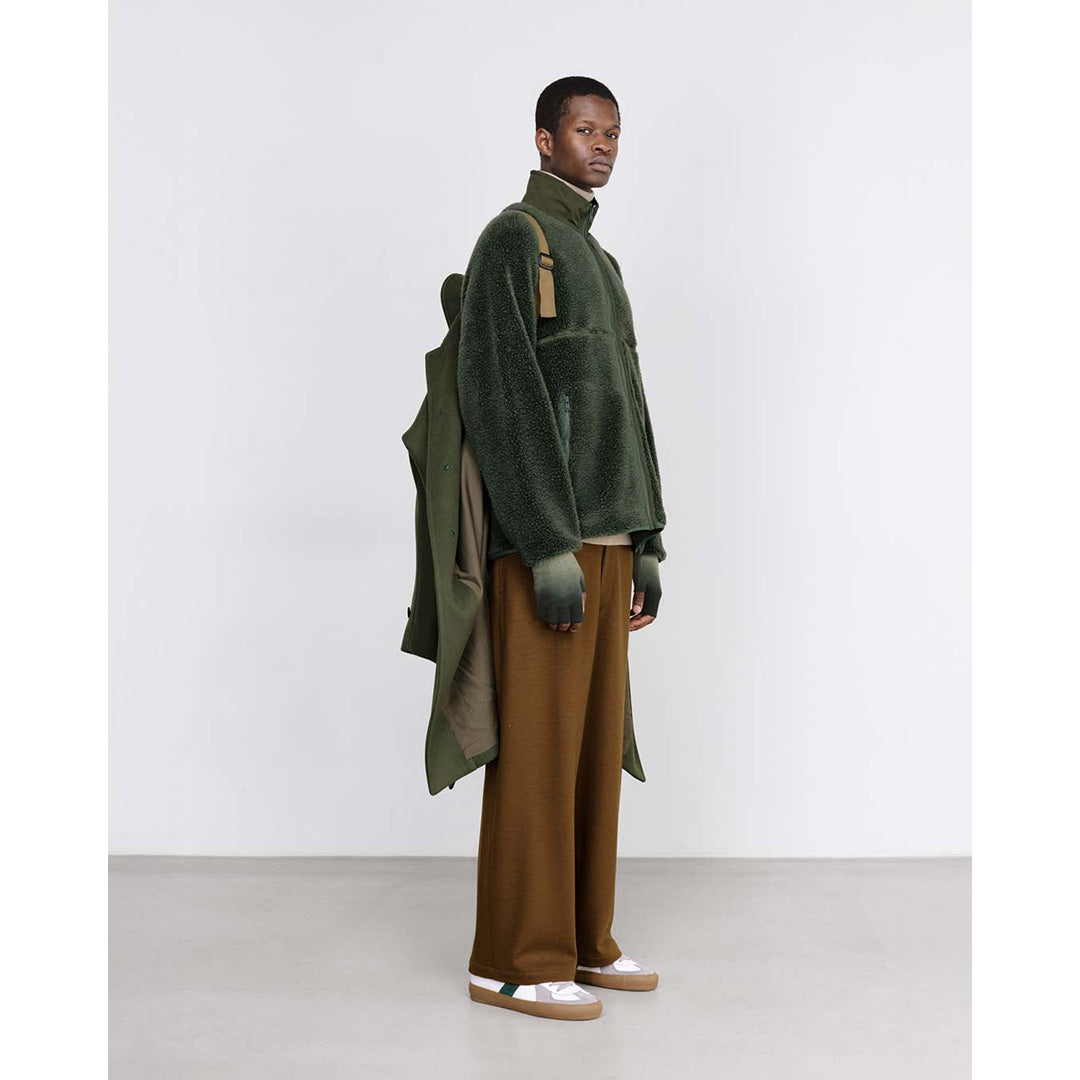 Wool Boa Zip-Up Blouson