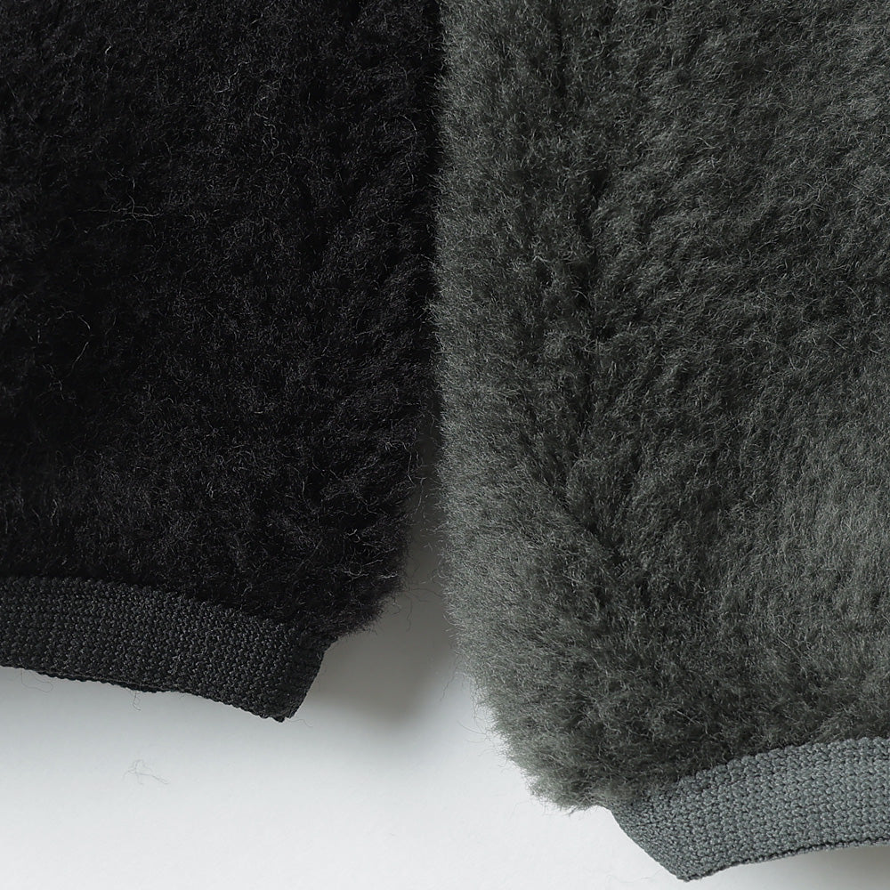 Wool Boa Zip-Up Blouson