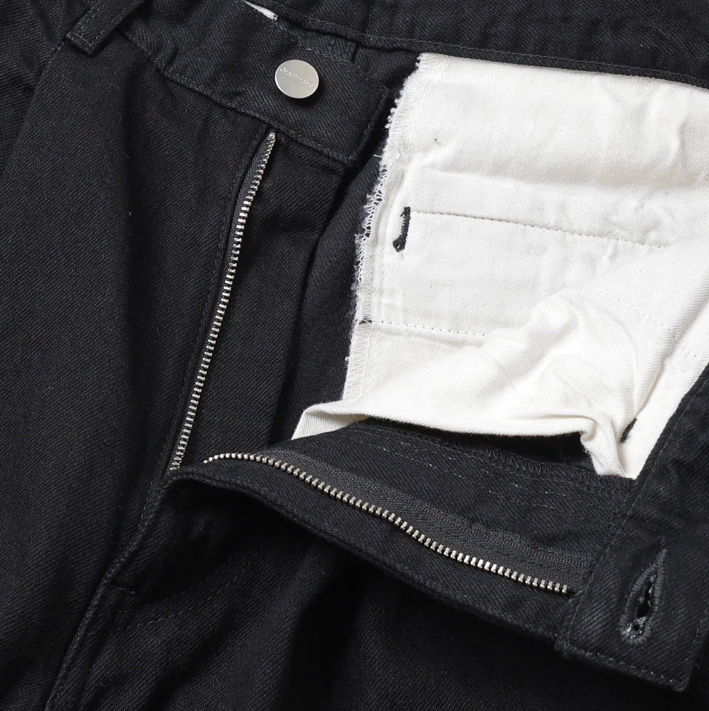 Selvage Denim Two Tuck Tapered Pants(WASHED)