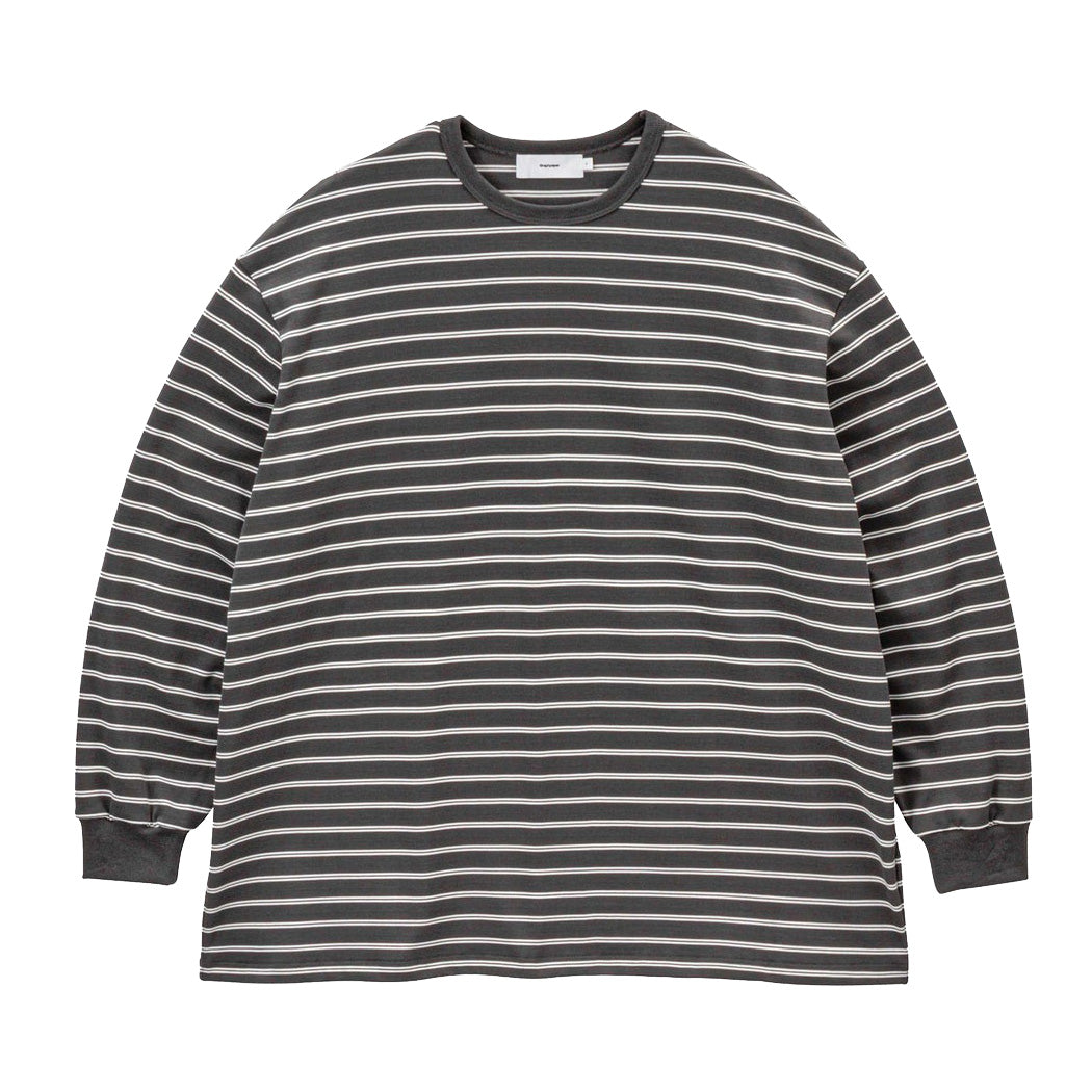 Graphpaper) Tri Spun Border L/S Tee (GU261-70121B) | Graphpaper