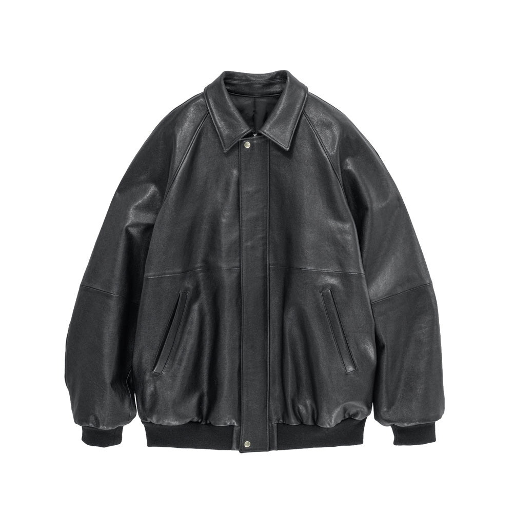 Cow Leather Raglan Blouson
