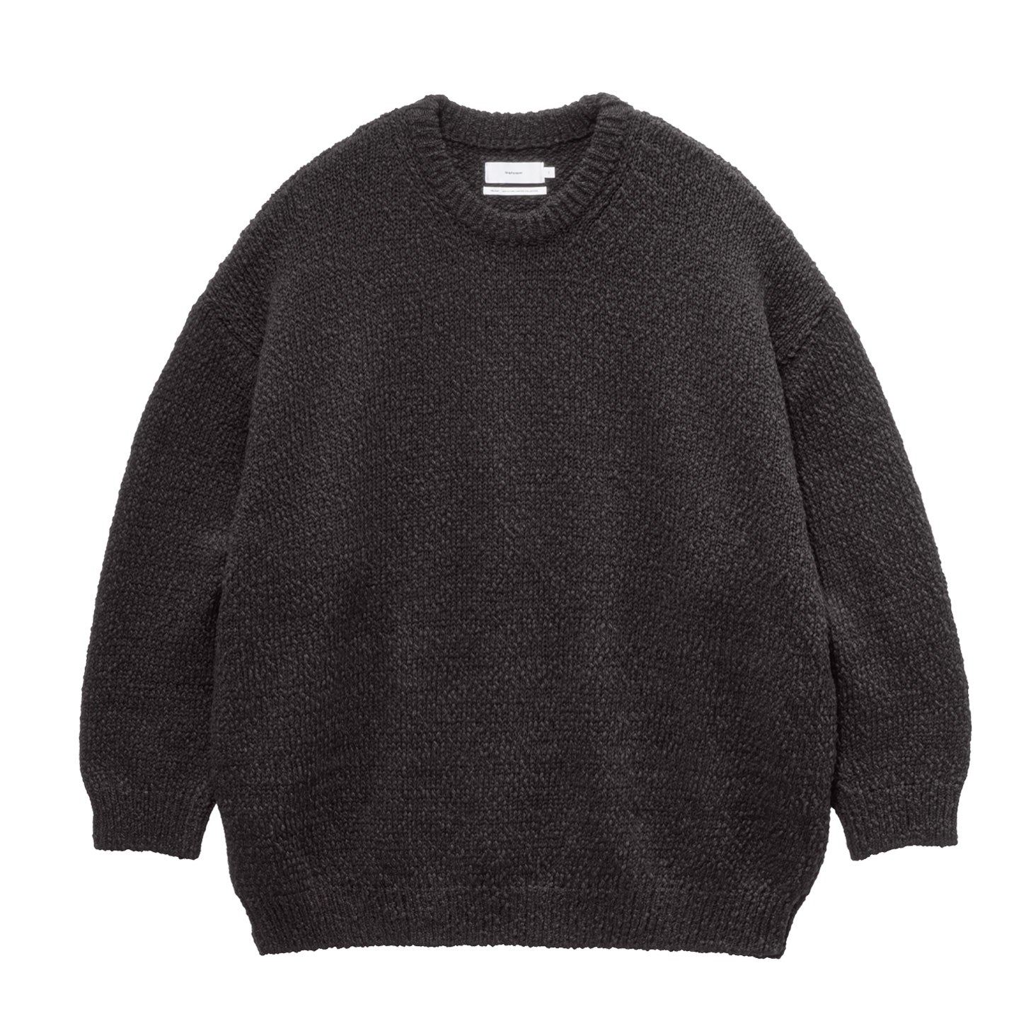 Graphpaper) Cotton Wool Slub Oversized Crew Neck Knit (GU263-80602