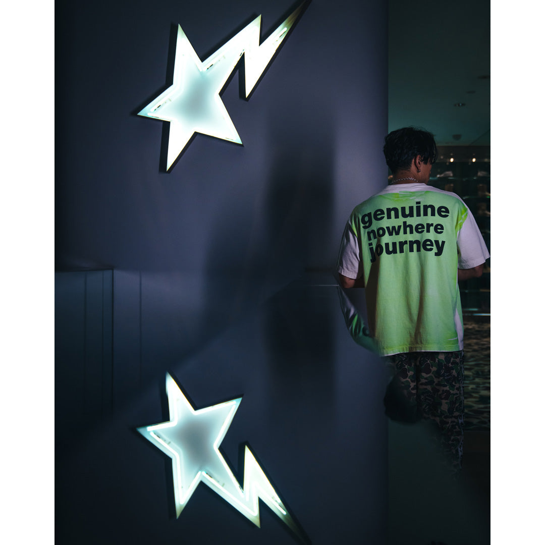 SAINT Mxxxxxx × A BATHING APE® SS TEE HANDPRINT WHT×GRN