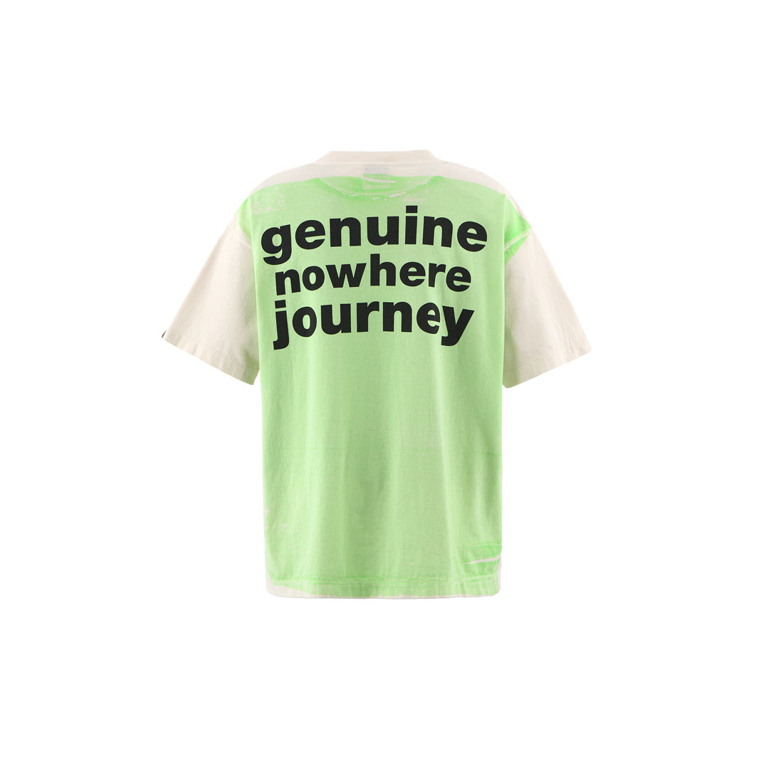 SAINT Mxxxxxx × A BATHING APE® SS TEE HANDPRINT WHT×GRN