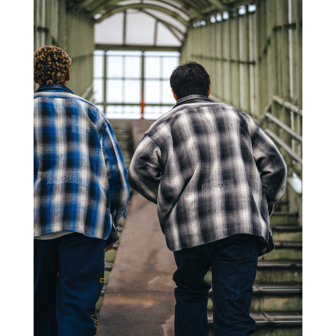 SAINT Mxxxxxx × BerBerJin FLANNEL SHIRT CHECK BLUE