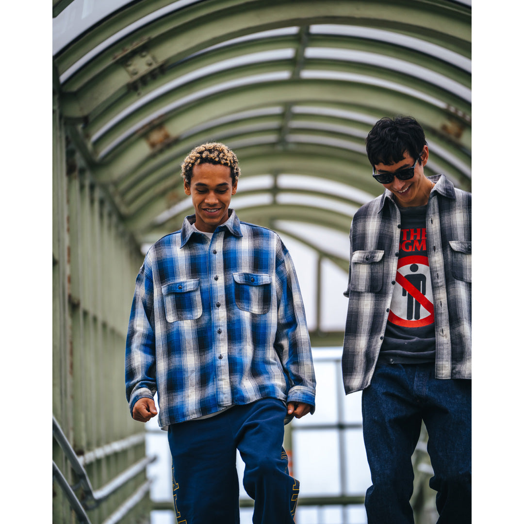 SAINT Mxxxxxx × BerBerJin FLANNEL SHIRT CHECK BLUE
