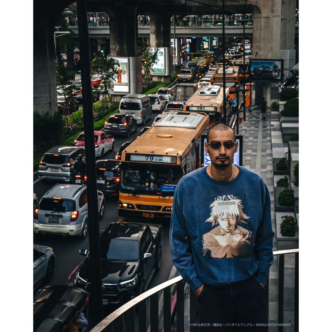 SAINT Mxxxxxx X Ghost in the Shell CREW NECK SWEAT GHOST IN THE SHELL NAVY