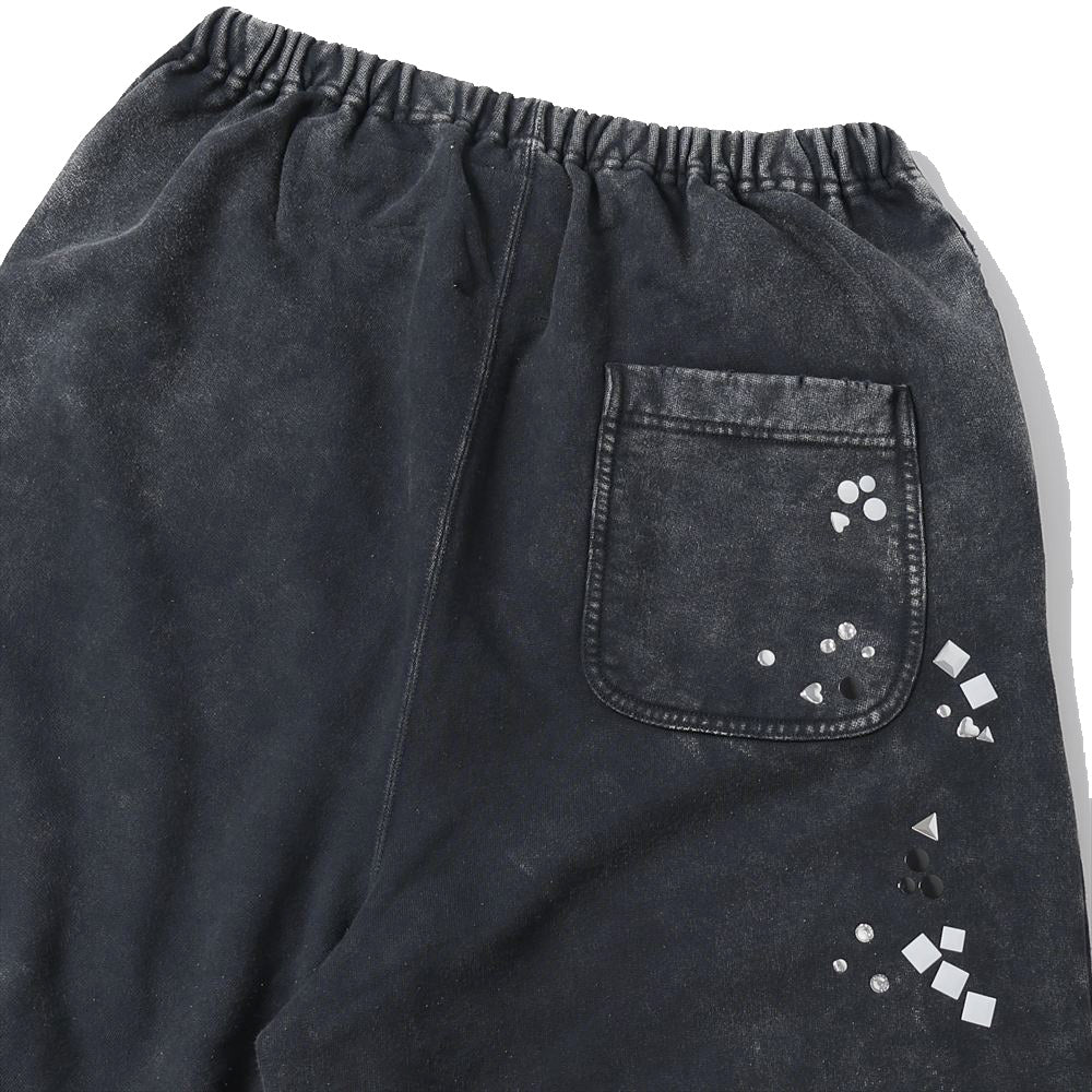 EMBELLISHED BLEACHED PANTS