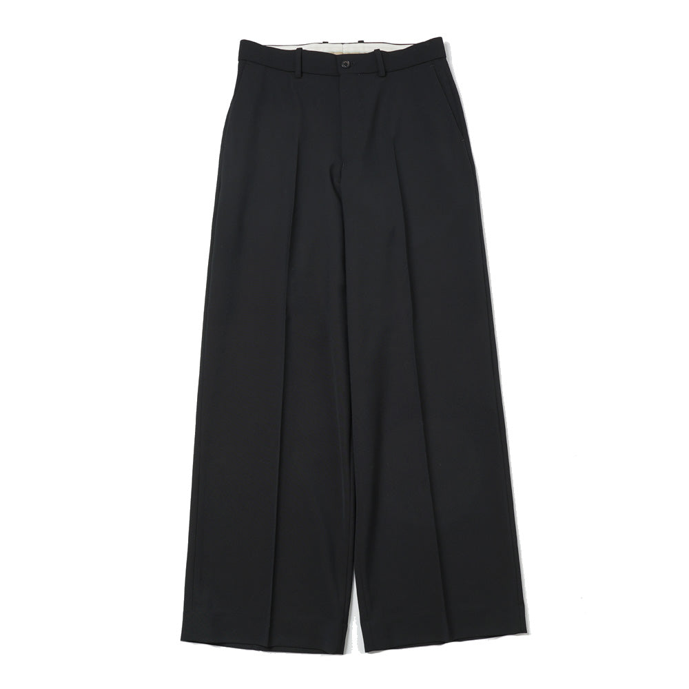 MARKAWARE - DOUBLE PLEATED WIDE TROUSERS ORGANIC WOOL GABARDINE