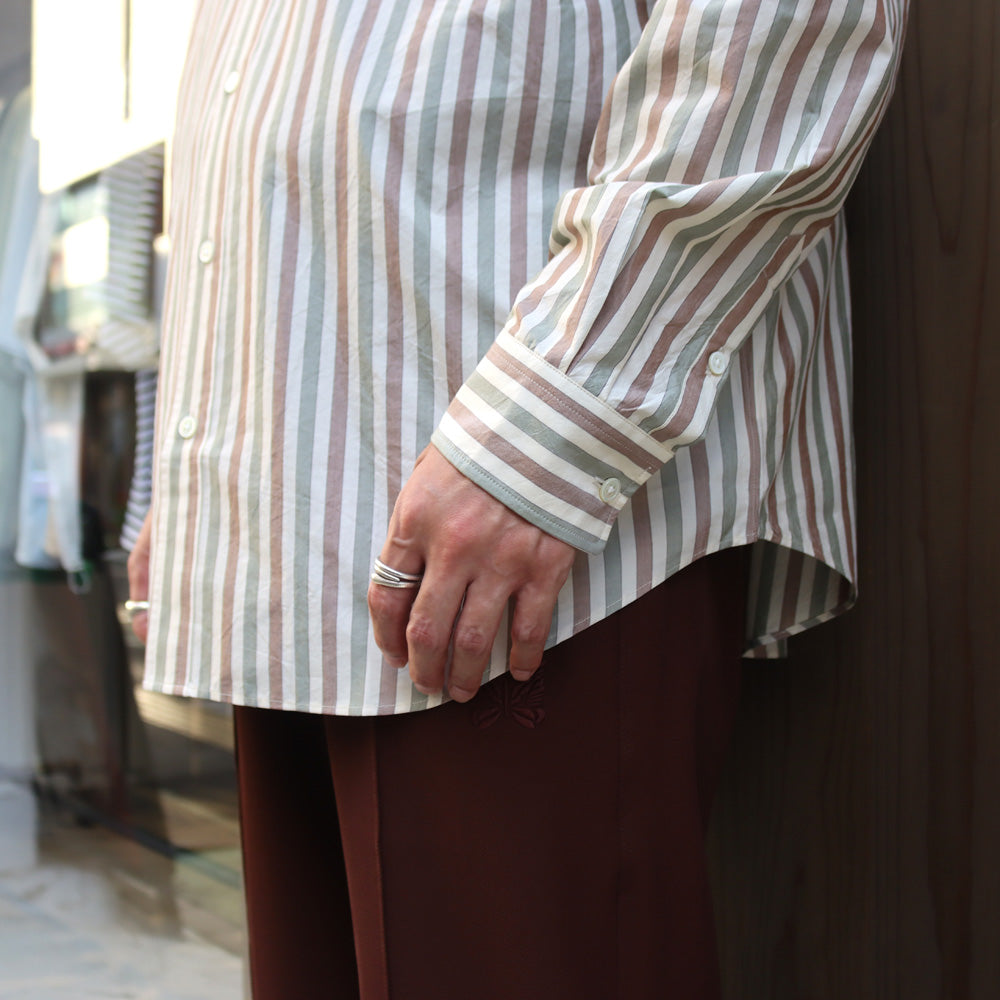 Cotton Silk Stripe Shirt