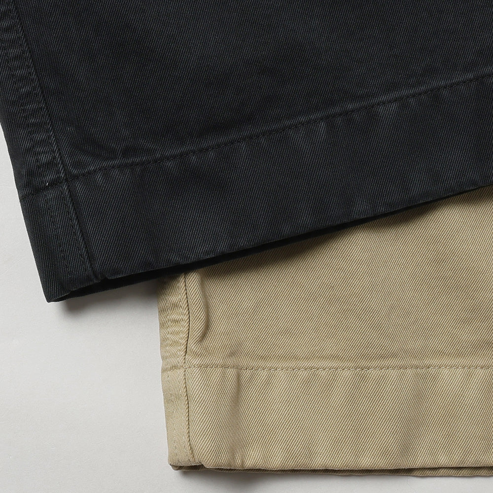 GARMENT-DYED FINX CHINO ONE-TUCK WIDE PANTS
